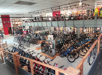 Intérieur magasin de vélos Le Plessis-Bouchard