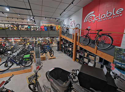 Intérieur magasin de vélos Le Plessis-Bouchard